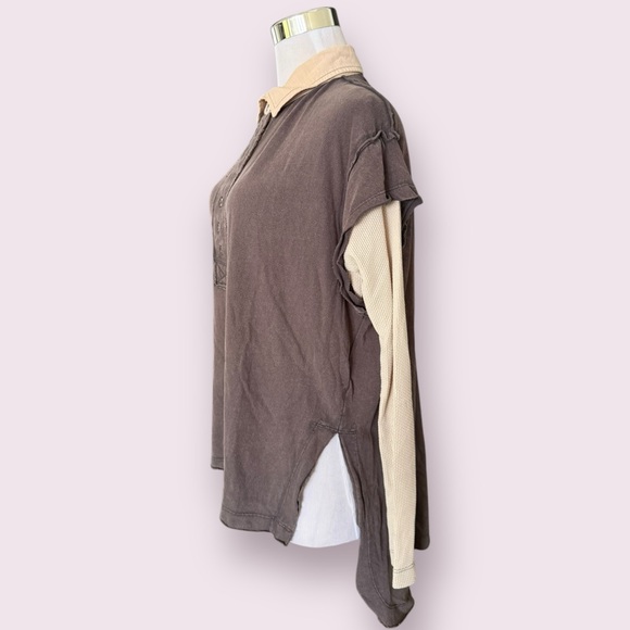 Free People We The Free Gone Rogue Solid Twofer Top - Picture 5 of 6